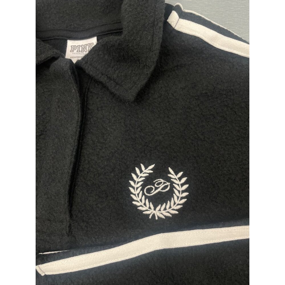 VICTORIA'S SECRET Fleece Cropped Polo Sweatshirt XL - Picture 5 of 15